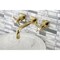 Kingston Brass KS6122ZX Two-Handle Wall Mount Bathroom Faucet, Polished Brass KS6122ZX - alternate 5